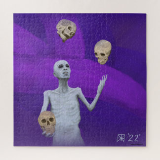 Juggler Juggling Skulls Large Fantasy Art Puzzle