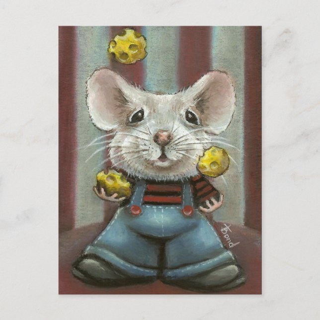 Juggler Mouse Postcard (Front)