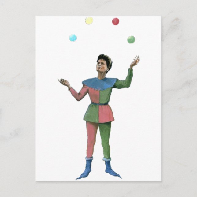 Juggler - Vintage Illustration Postcard (Front)