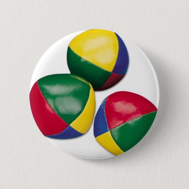 juggling-bean-balls 6 cm round badge (Front)