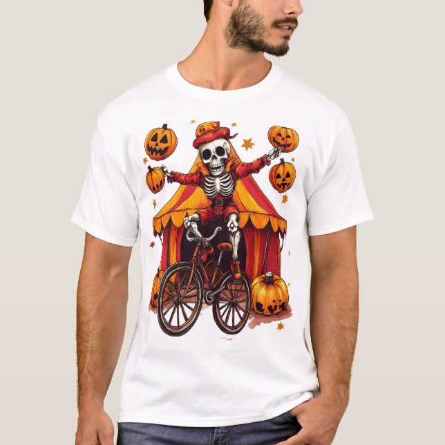 Juggling Bones � Hilarious Circus Skull T-Shirt (Front)
