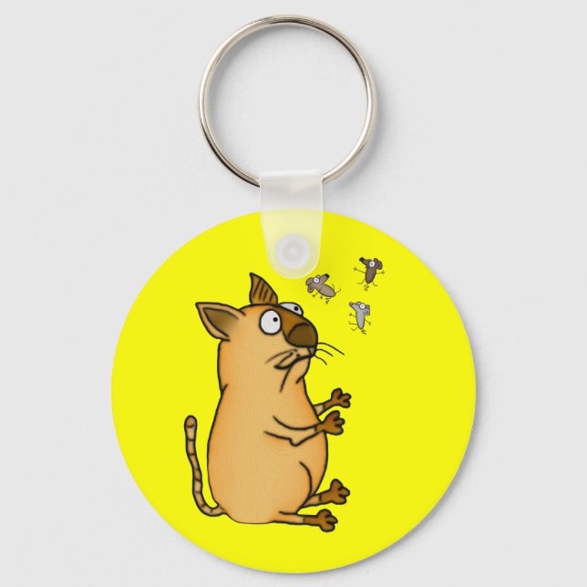 Juggling Cat Key Ring (Front)