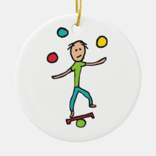 Juggling Ceramic Ornament
