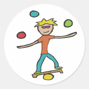 Juggling Classic Round Sticker