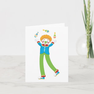 Juggling Clown Card