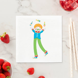 Juggling Clown Napkin