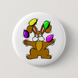 Juggling Easter Bunny 6 Cm Round Badge