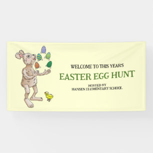 Juggling Easter Bunny Banner