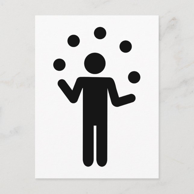 Juggling juggler balls postcard (Front)