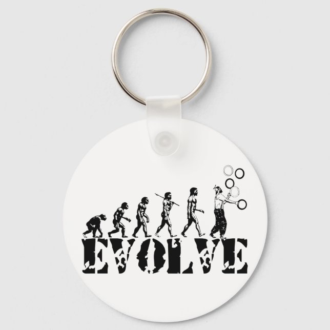 Juggling Juggler Juggle Evolution Sports Art Key Ring (Front)