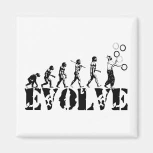 Juggling Juggler Juggle Evolution Sports Art Magnet