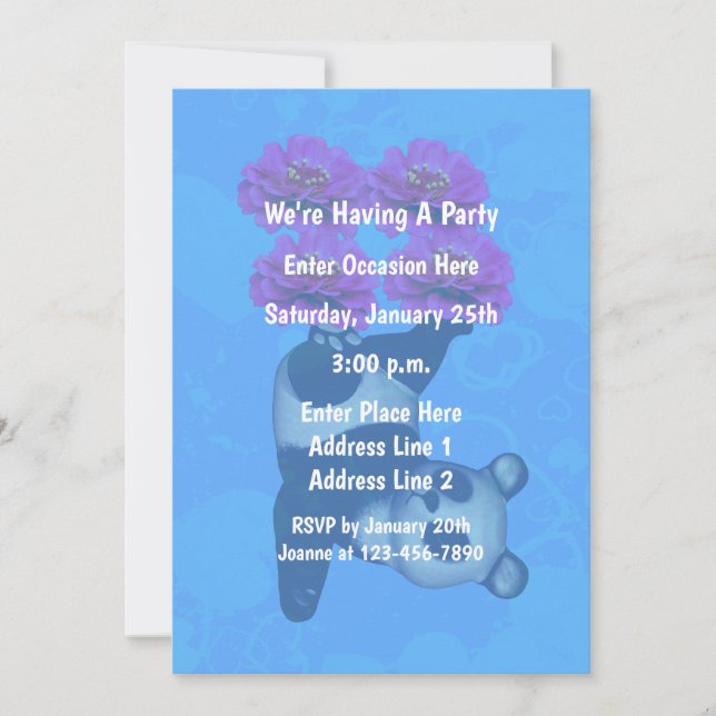 Juggling Panda Bear Cute Party Invitation (Front)
