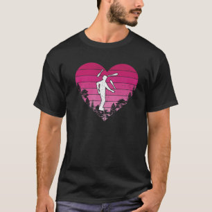 Juggling Sports Lover Retro Vintage Heart Juggling T-Shirt