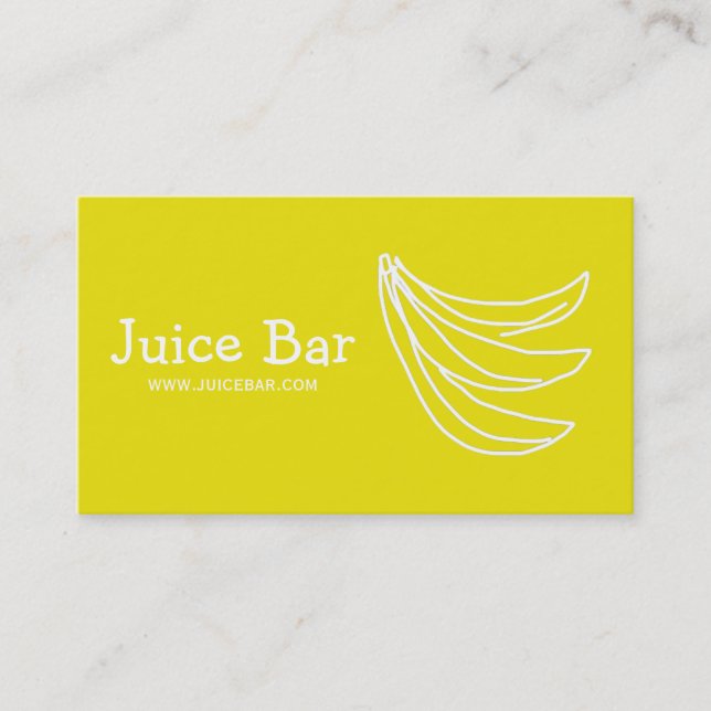 Juice Bar banana health drinks business Business Card (Front)