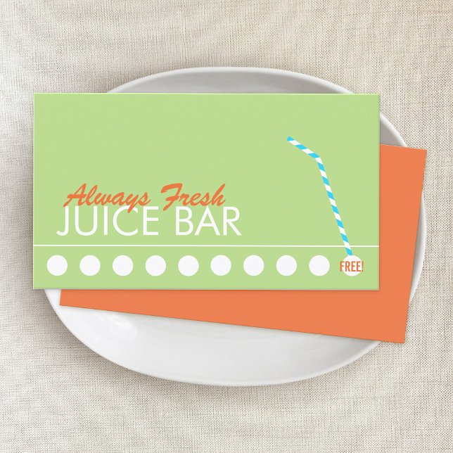 Juice Bar Customer Loyalty Punch Card (Creator Uploaded)