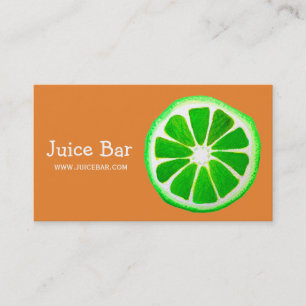 Juice Bar green health drinks business Card