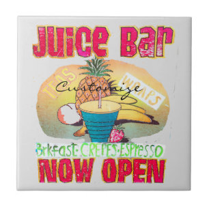 Juice Bar Sign Thunder_Cove Ceramic Tile