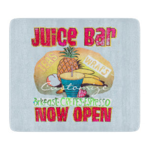 Juice Bar Sign Thunder_Cove Cutting Board