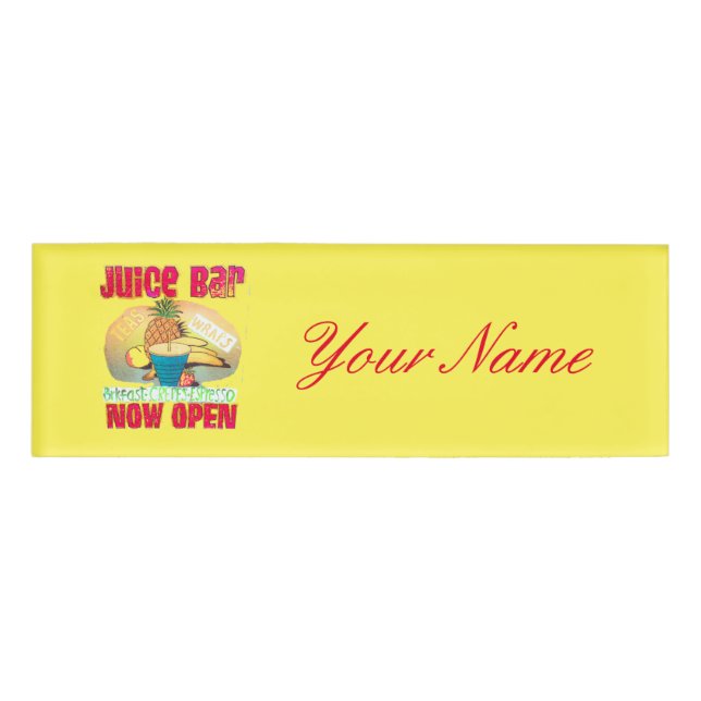 Juice Bar Sign Thunder_Cove Name Tag (Front)