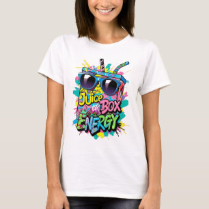 Juice Box Energy Vibrant Street Art Tee