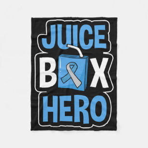 Juice Box Hero Diabetes Blue Ribbon Diabetic Ketoa Fleece Blanket