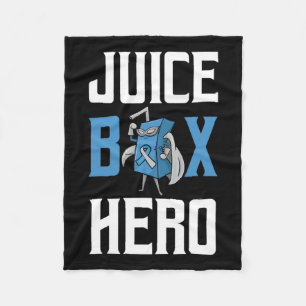 Juice Box Hero Diabetes Blue Ribbon Endocrinologis Fleece Blanket