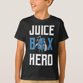 Juice Box Hero Diabetes Blue Ribbon Endocrinologis T-Shirt