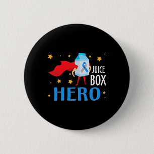 Juice Box Hero Type 1 T1d Diabetes Diabetic Awaren 6 Cm Round Badge