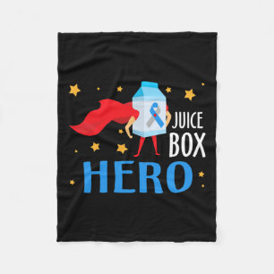 Juice Box Hero Type 1 T1d Diabetes Diabetic Awaren Fleece Blanket