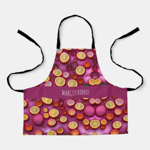 Juice Orange Geometric Pattern Apron