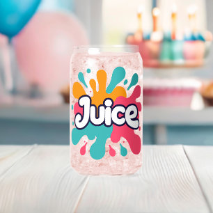 Juice splash can glass