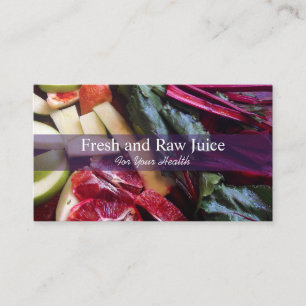 Juicing Nutritionist Food and Diet Health Business Card