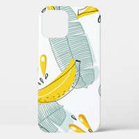 Juicy Bananas Bright Vintage Pattern