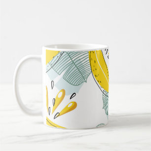 Juicy Bananas Bright Vintage Pattern Coffee Mug