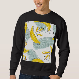 Juicy Bananas Bright Vintage Pattern Sweatshirt