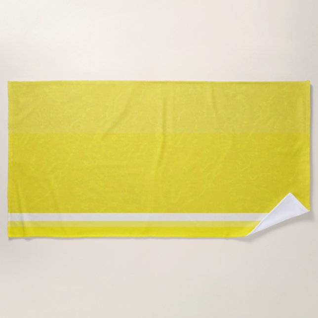 Juicy Citrus Lemon Fruit Slice Colours Beach Towel (Front)