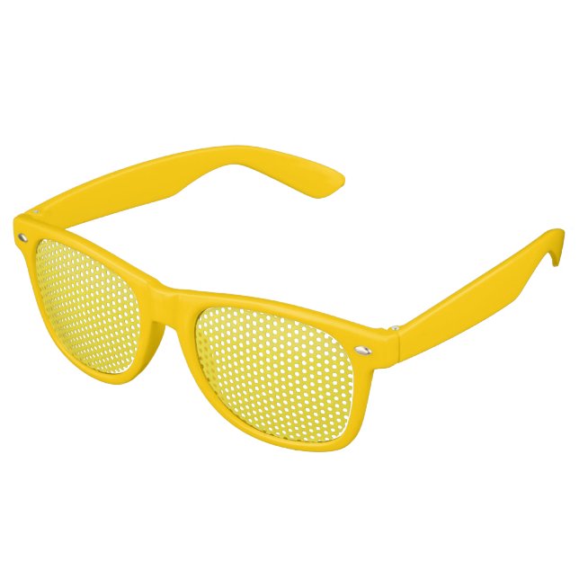 Juicy Citrus Lemon Fruit Slice Colours Retro Sunglasses (Angled)