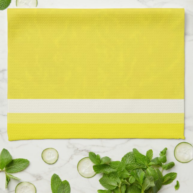 Juicy Citrus Lemon Fruit Slice Colours Tea Towel (Folded)