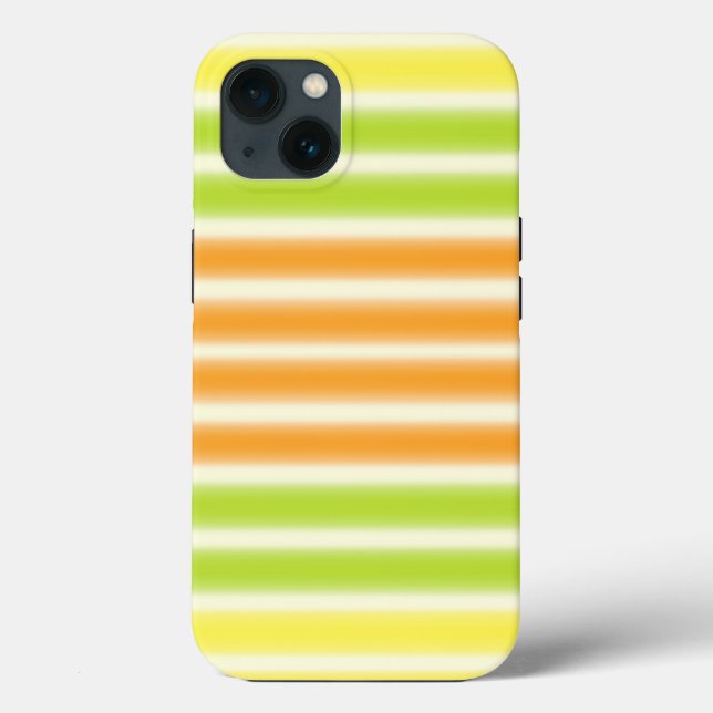 Juicy Citrus Lemon Lime And Orange Stripes Case-Mate iPhone Case (Back)