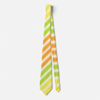 Juicy Citrus Lemon Lime And Orange Stripes Tie