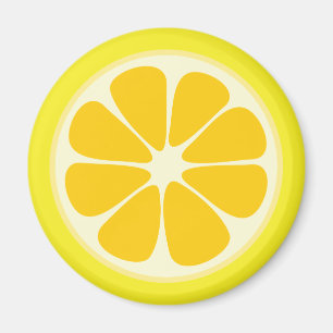 Juicy Citrus Lemon Tropical Fruit Slice Kitchen Magnet