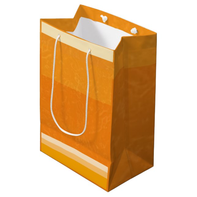 Juicy Citrus Orange Fruit Slice Colours Medium Gift Bag (Front Angled)