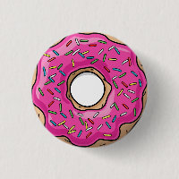 Juicy Delicious Pink Sprinkled Doughnut