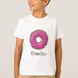 Juicy Delicious Pink Sprinkled Doughnut T-Shirt