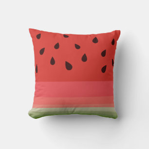 Juicy Delicious Ripe Watermelon With Seeds Design Cushion