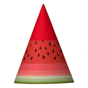 Juicy Delicious Ripe Watermelon With Seeds Design Party Hat