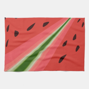 Juicy Delicious Ripe Watermelon With Seeds Design Tea Towel
