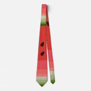 Juicy Delicious Ripe Watermelon With Seeds Design Tie