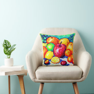 Juicy Delights Fruits. Buy Now Cushion