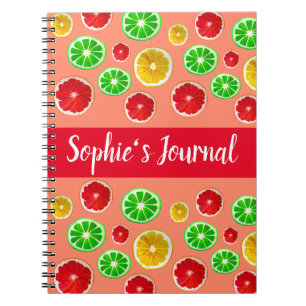 Juicy Fruit citrus fruit pattern Notebook